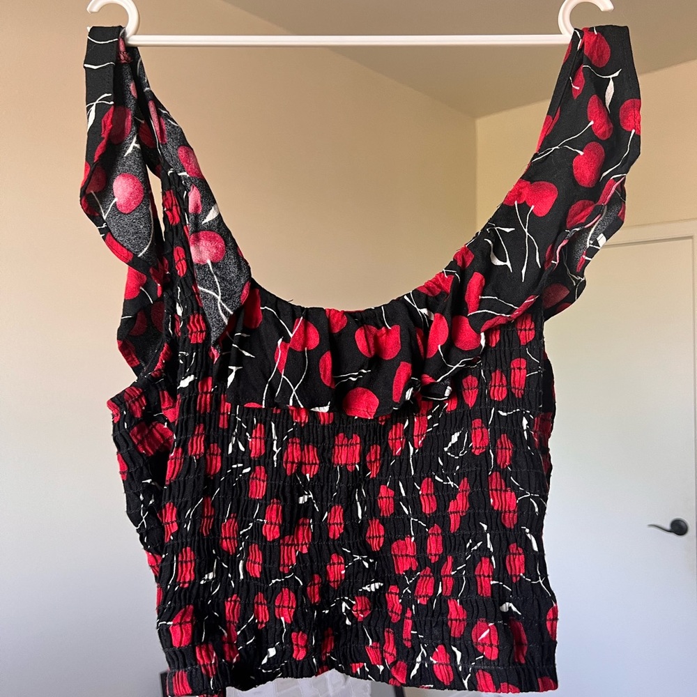 Cherry Romance Crop Top by FREE PEOPLE